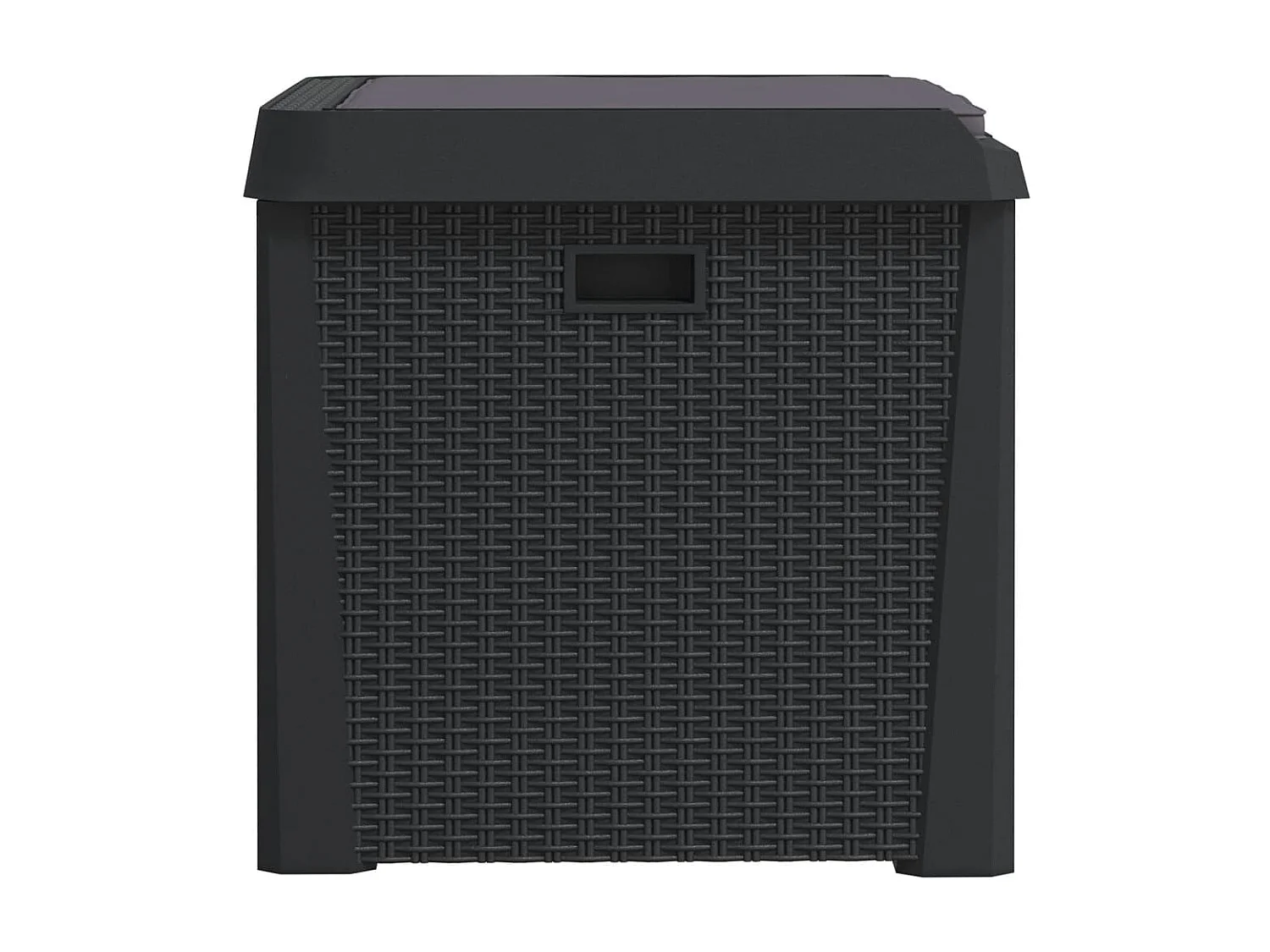 Boîte de rangement jardin coussin de siège anthracite 125 L PP