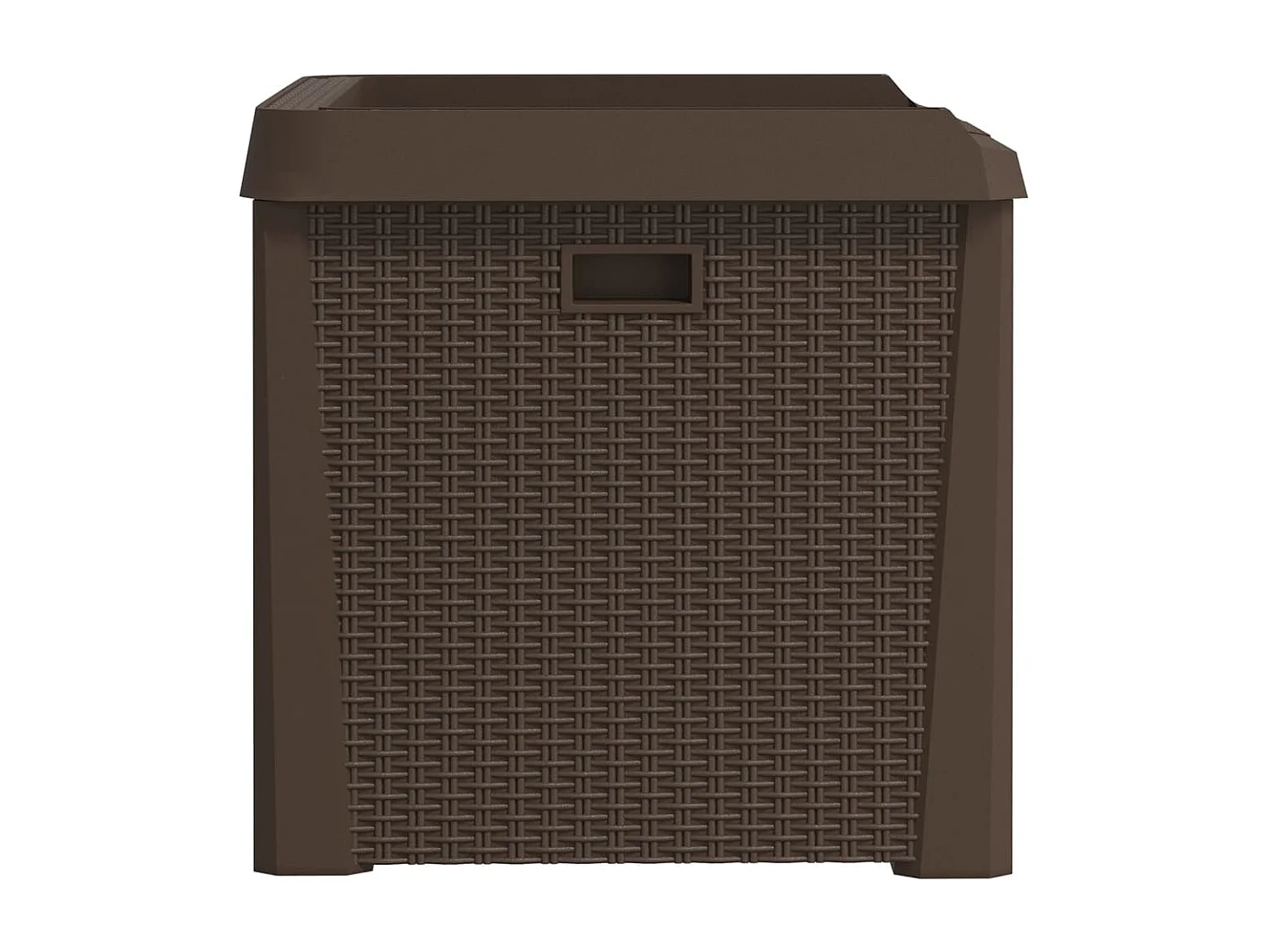 Boîte de rangement de jardin marron 125 L PP