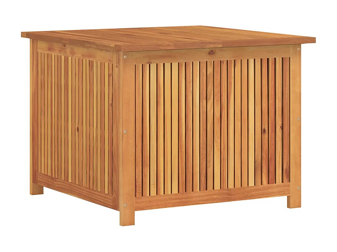 Boîte de rangement de jardin 75x75x58 cm bois massif d'acacia