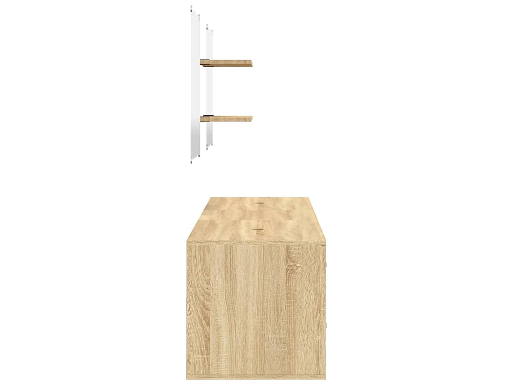Ensemble de meubles salle de bain 5 pcs chêne bois d'ingénierie