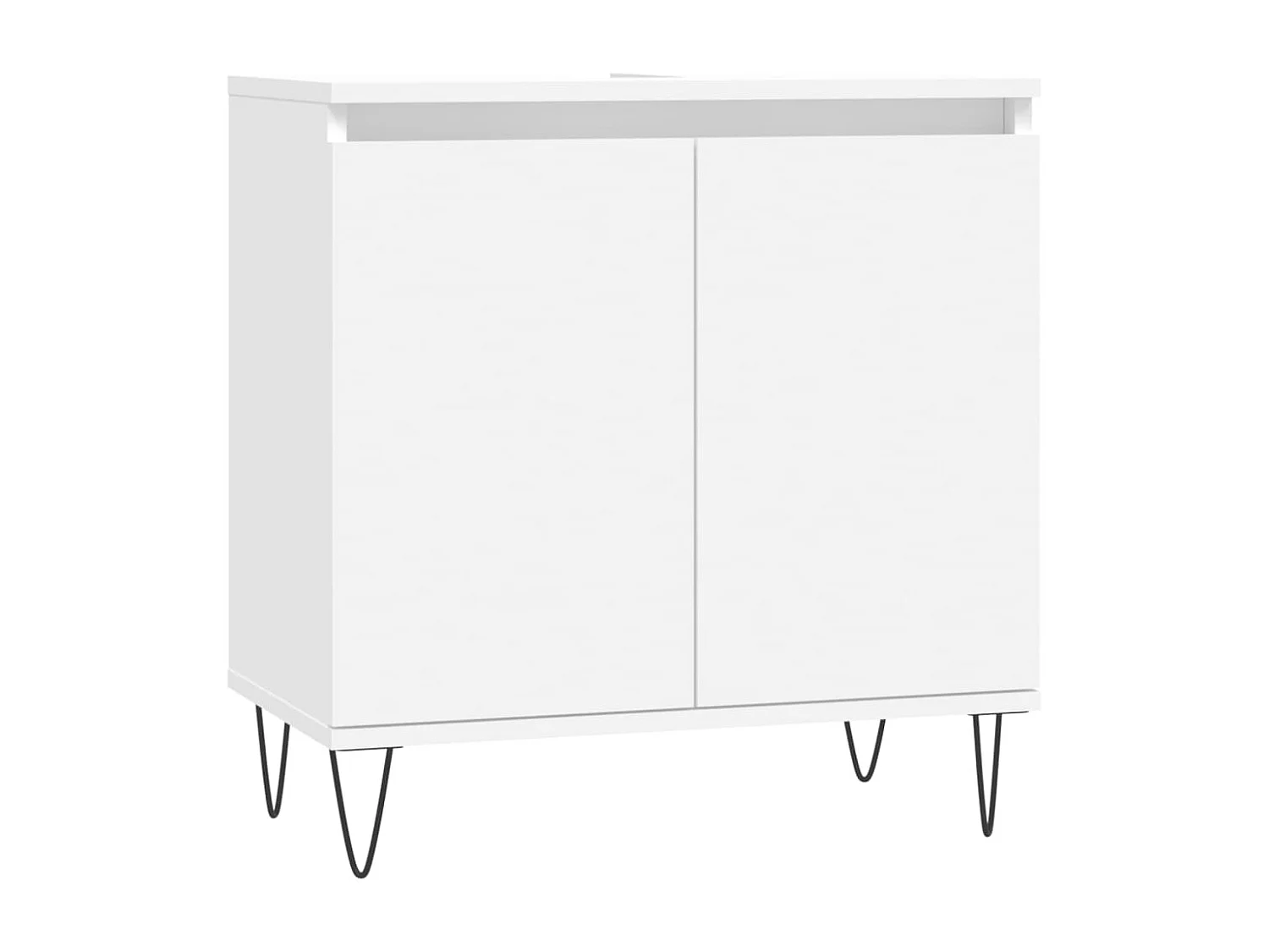 Set di Mobili da Bagno 3 pz Bianco in Legno Multistrato