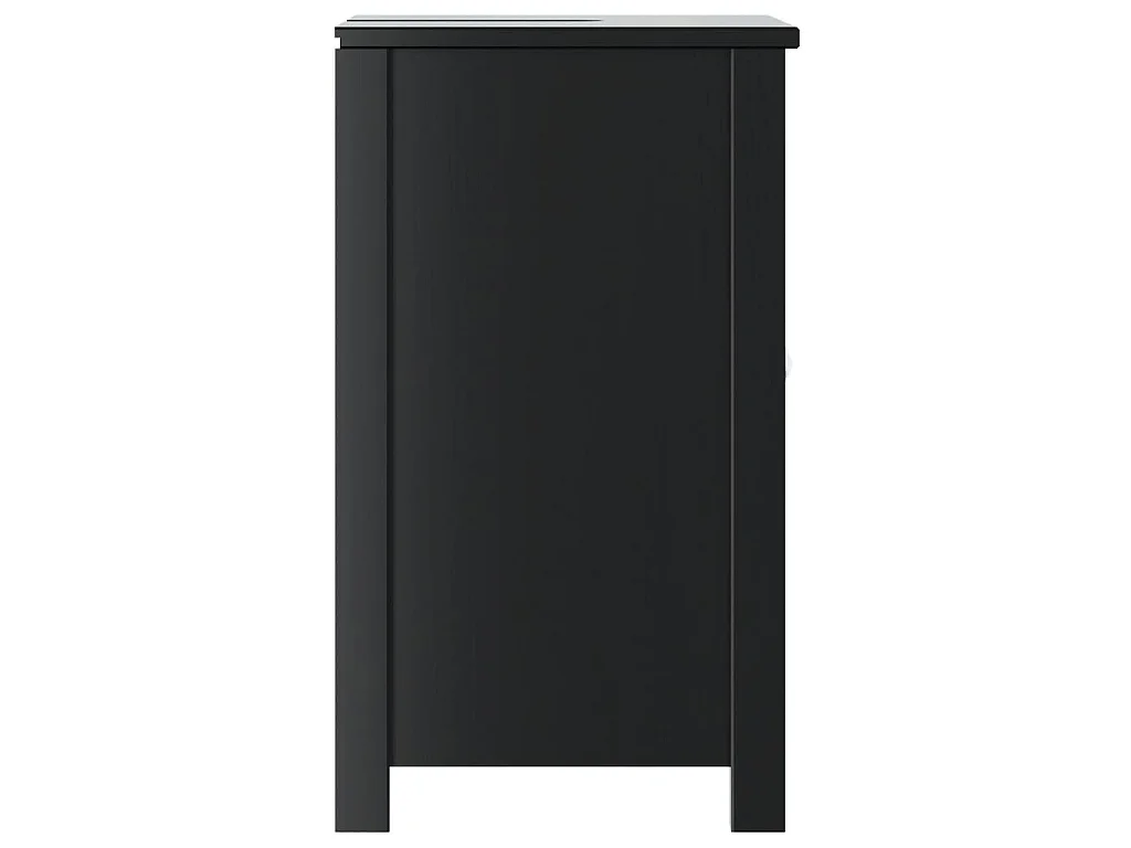 Meuble de salle de bain BERG noir 60x34x59 cm bois pin massif