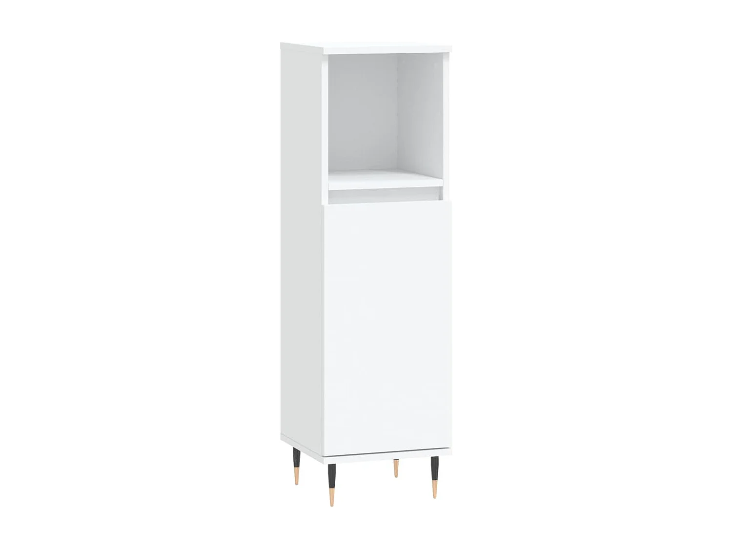 Ensemble d'armoires salle de bain 3 pcs blanc bois d'ingénierie