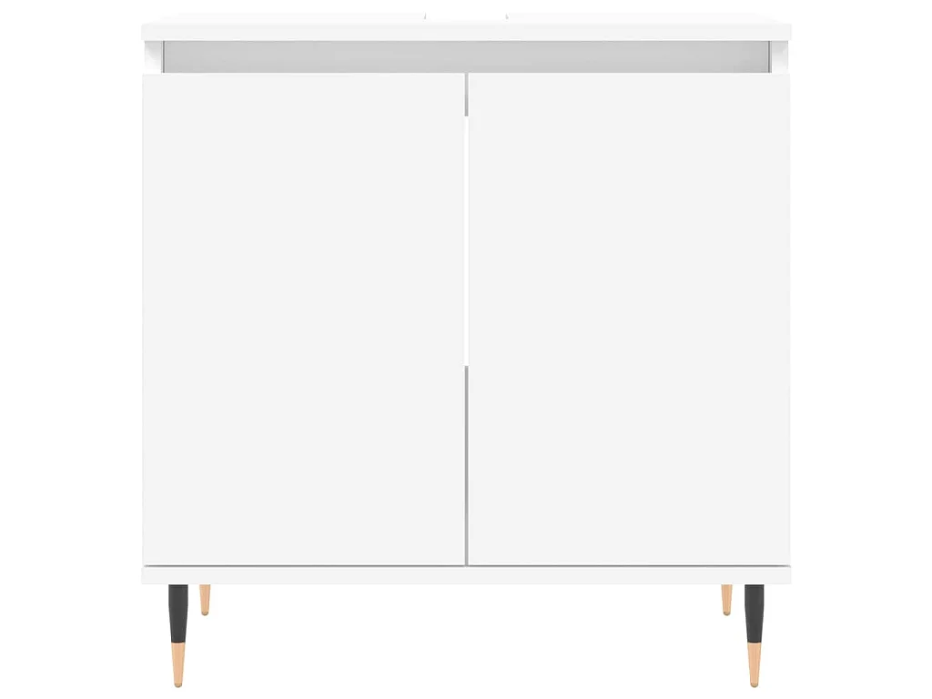 Set di Mobili da Bagno 3 pz Bianco in Legno Multistrato