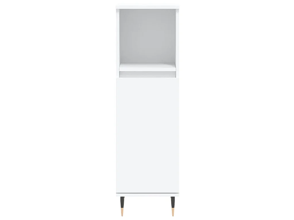 Set di Mobili da Bagno 3 pz Bianco in Legno Multistrato