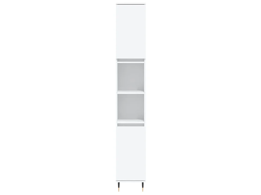 Set di Mobili da Bagno 3 pz Bianco in Legno Multistrato