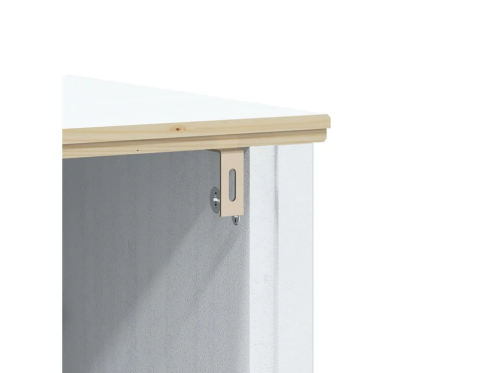 Meuble de salle de bain BERG blanc 60x34x59 cm bois pin massif