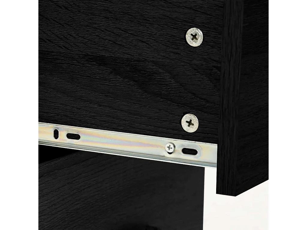 Ensemble de meubles salle de bain 5 pcs noir bois d'ingénierie