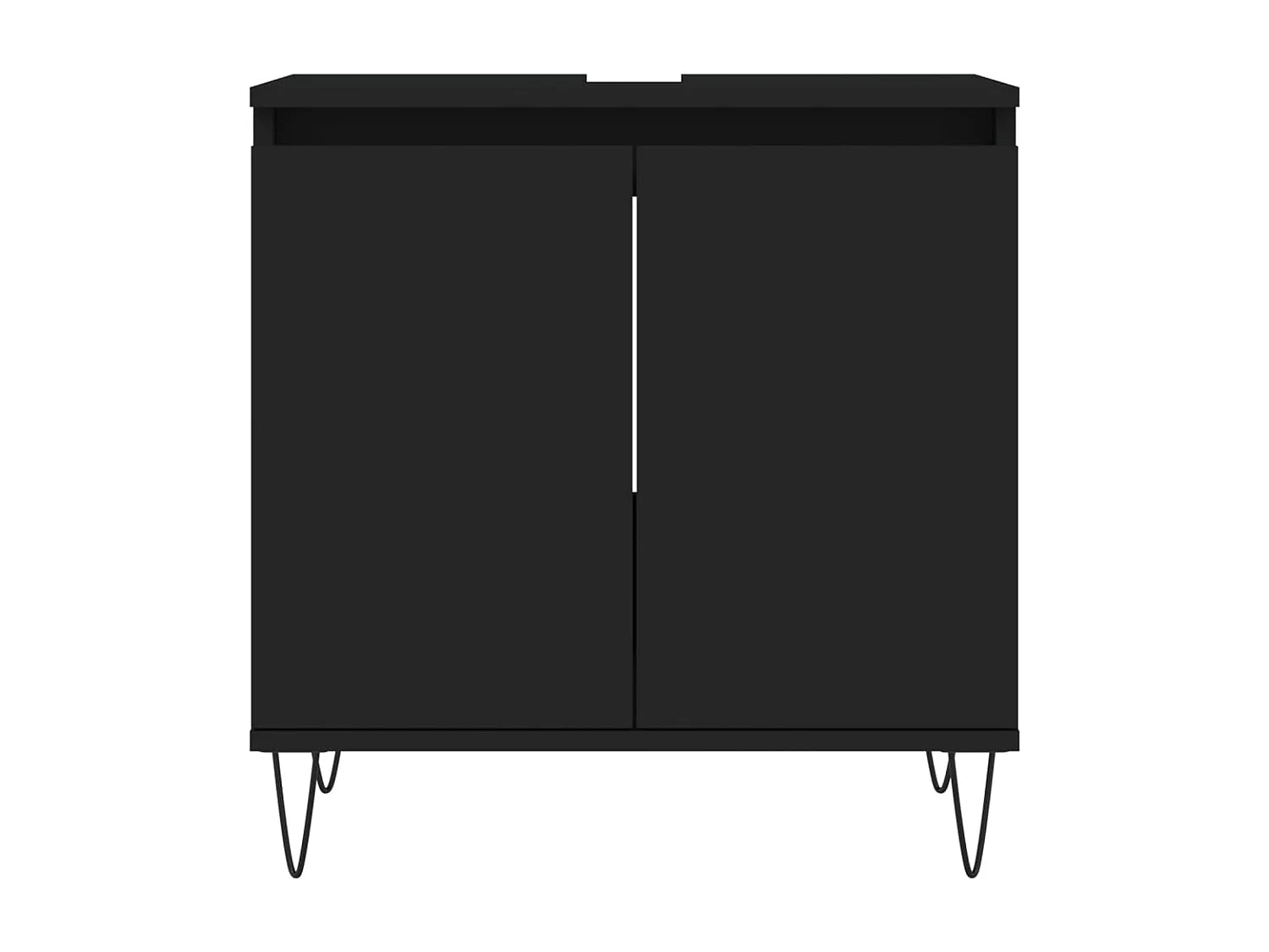 Ensemble d'armoires salle de bain 3 pcs noir bois d'ingénierie