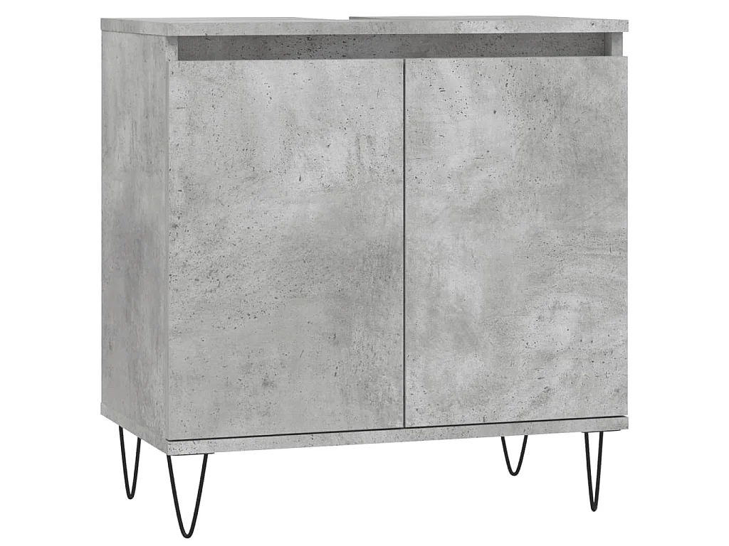 Ensemble d'armoires de salle de bain 3 pcs gris béton