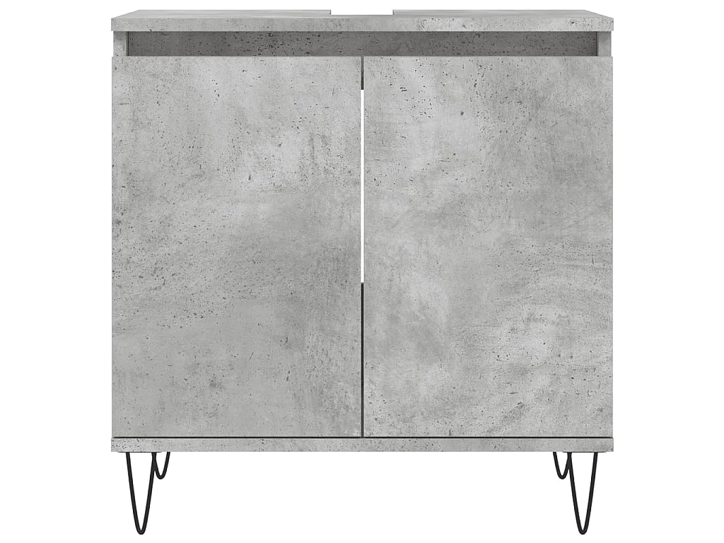 Ensemble d'armoires de salle de bain 3 pcs gris béton