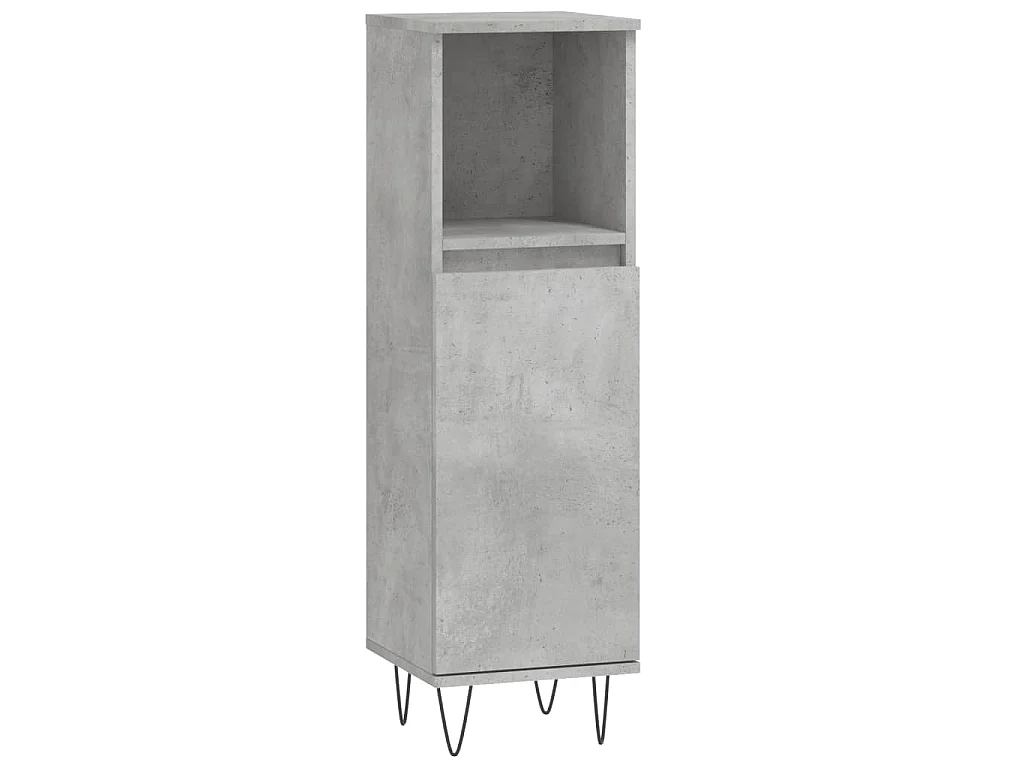 Ensemble d'armoires de salle de bain 3 pcs gris béton