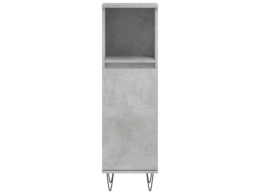 Ensemble d'armoires de salle de bain 3 pcs gris béton