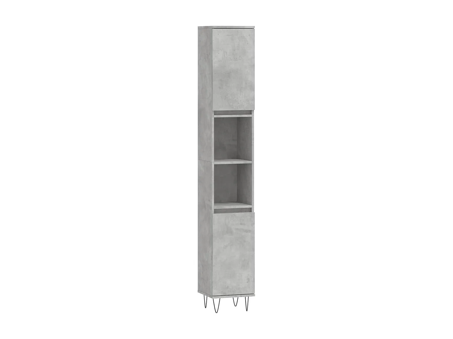 Ensemble d'armoires de salle de bain 3 pcs gris béton