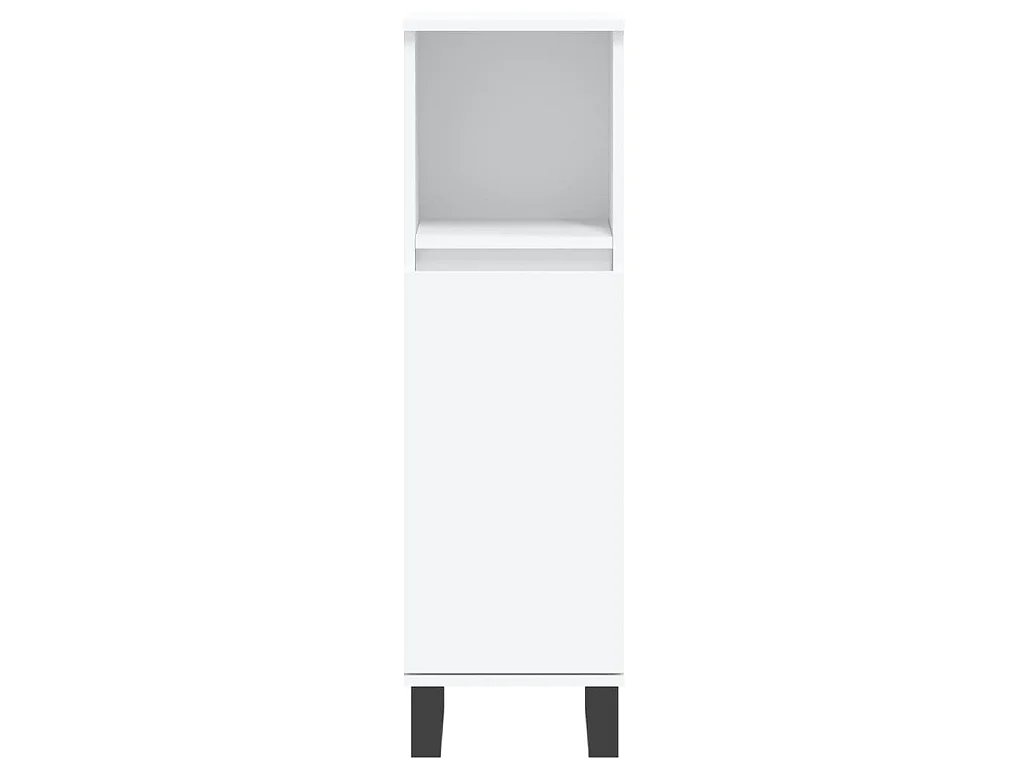 Set di Mobili da Bagno 3 pz Bianco in Legno Multistrato