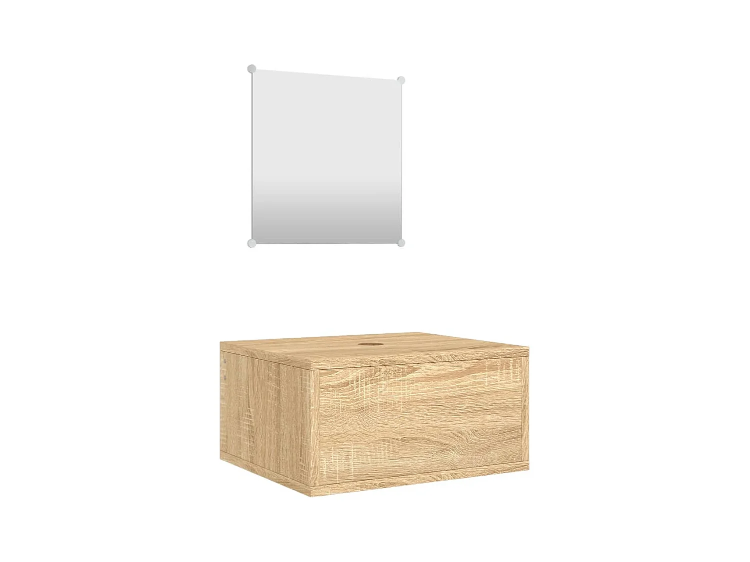 Ensemble de meubles salle de bain 2 pcs chêne bois d'ingénierie