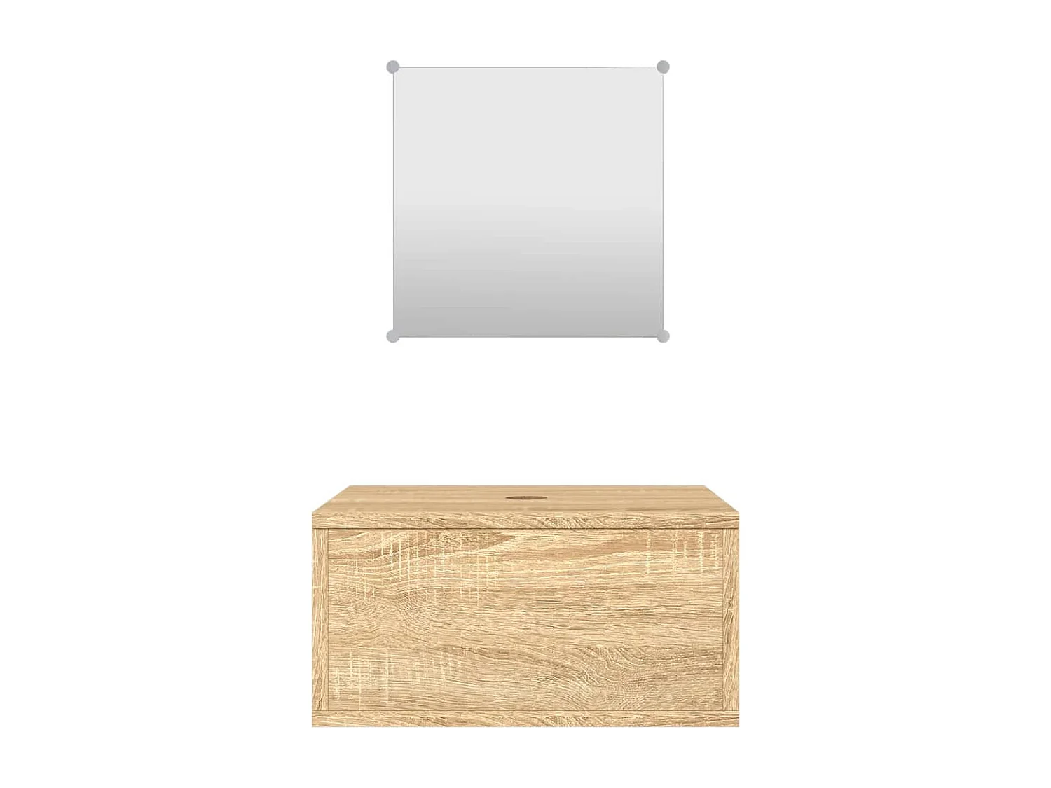 Ensemble de meubles salle de bain 2 pcs chêne bois d'ingénierie