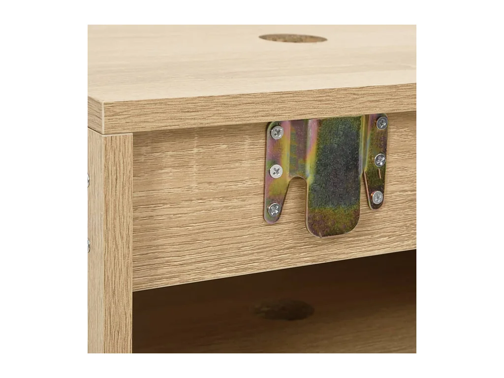 Ensemble de meubles salle de bain 2 pcs chêne bois d'ingénierie