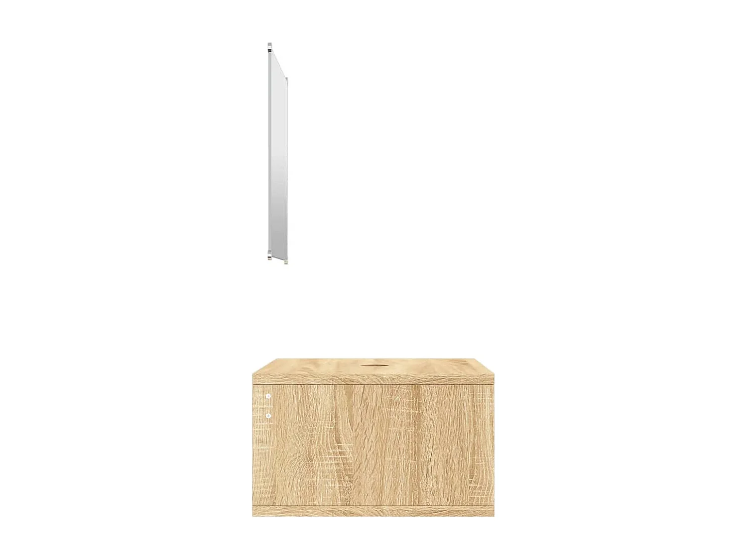 Set Mobili da Bagno 2 pz Rovere in Legno Multistrato