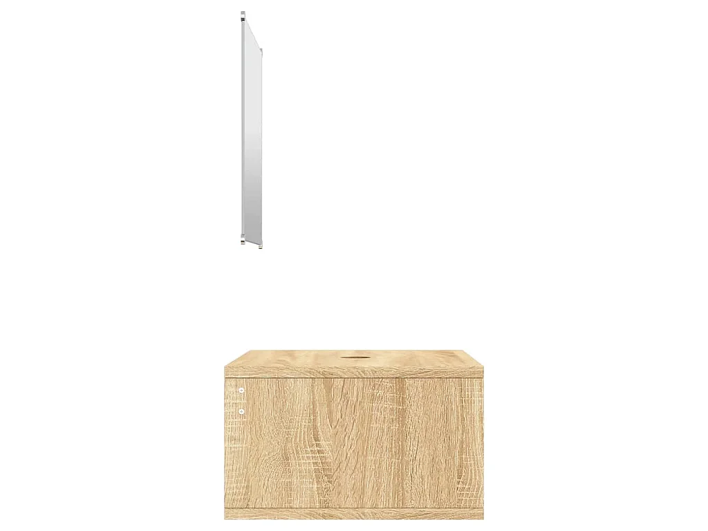 Ensemble de meubles salle de bain 2 pcs chêne bois d'ingénierie