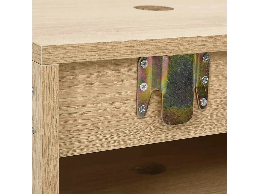 Ensemble de meubles salle de bain 2 pcs chêne bois d'ingénierie