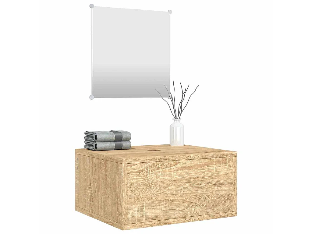 Ensemble de meubles salle de bain 2 pcs chêne bois d'ingénierie