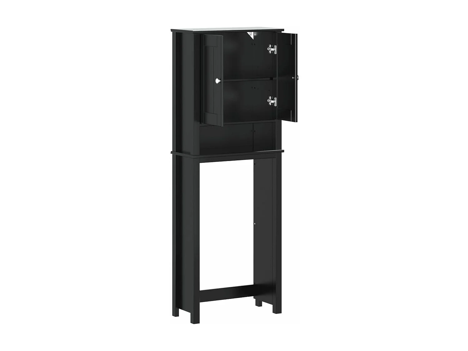 Rangement au-dessus de la cuvette BERG noir bois massif