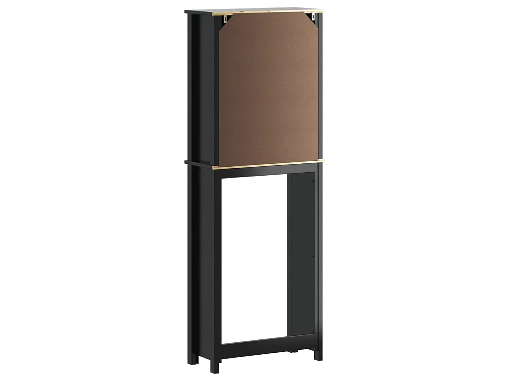 Toiletmeubel BERG 60x27x164,5 cm massief hout zwart