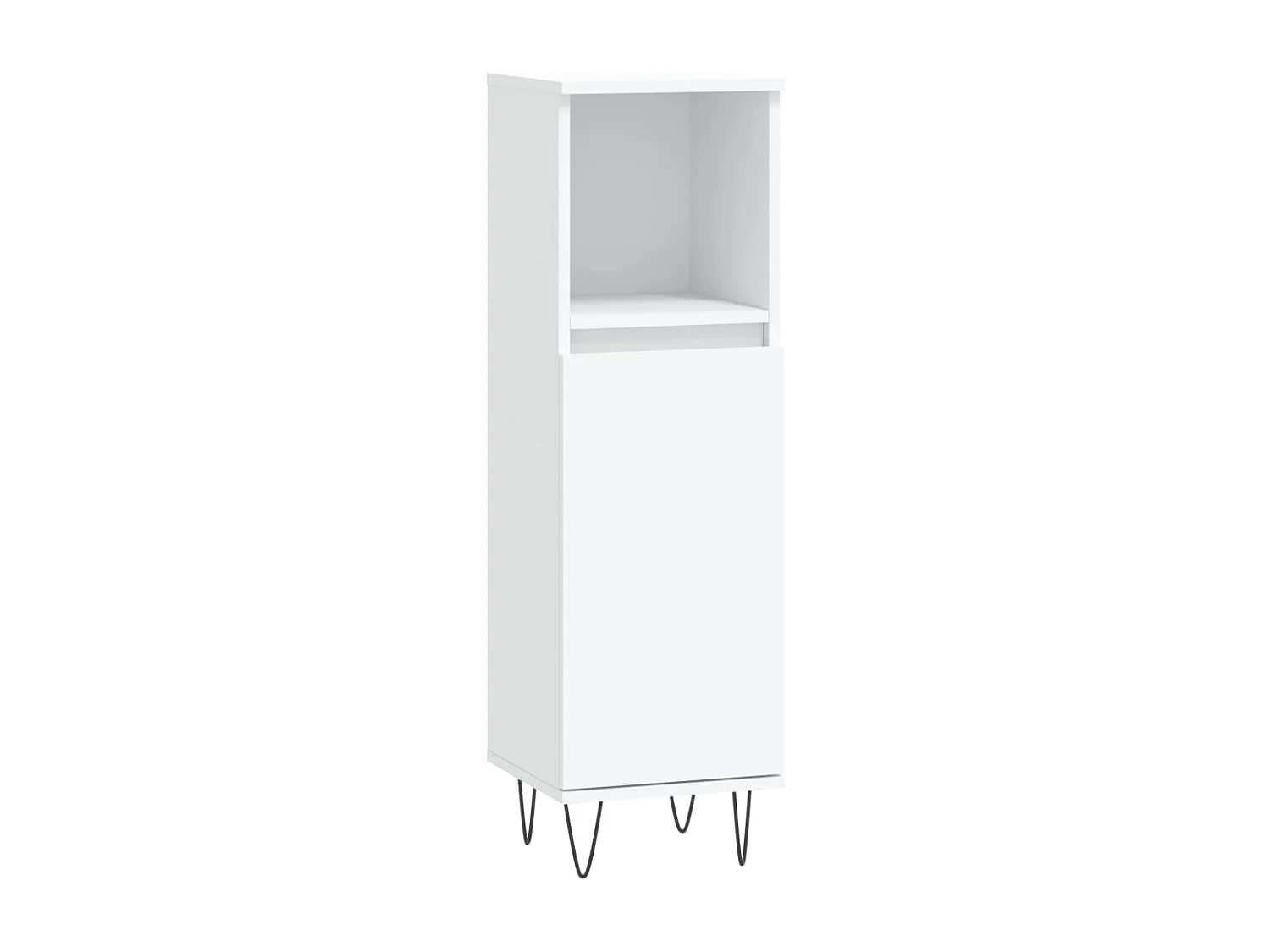 Armario de baño madera de ingeniería blanco 30x30x100 cm