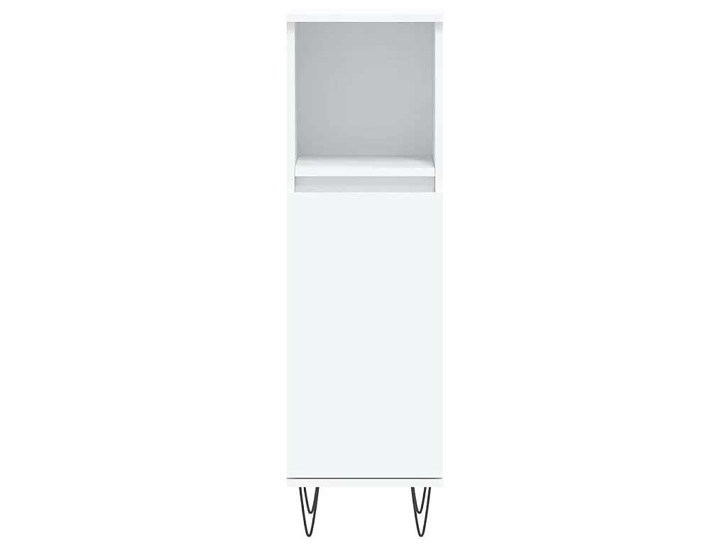 Armario de baño madera de ingeniería blanco 30x30x100 cm