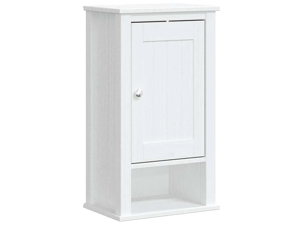 Armoire murale de salle de bain BERG blanc bois de pin massif