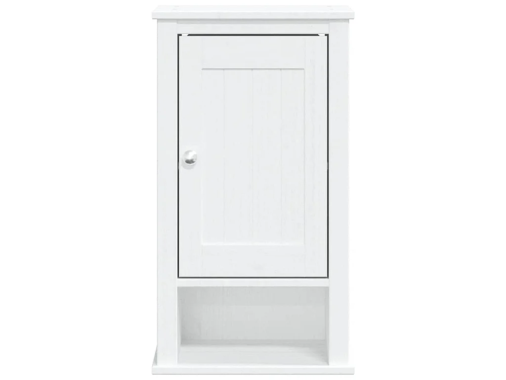 Armoire murale de salle de bain BERG blanc bois de pin massif