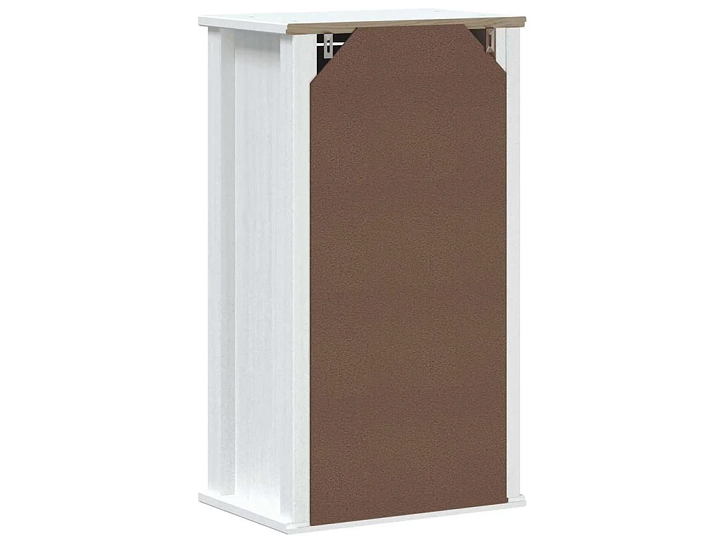 Armoire murale de salle de bain BERG blanc bois de pin massif