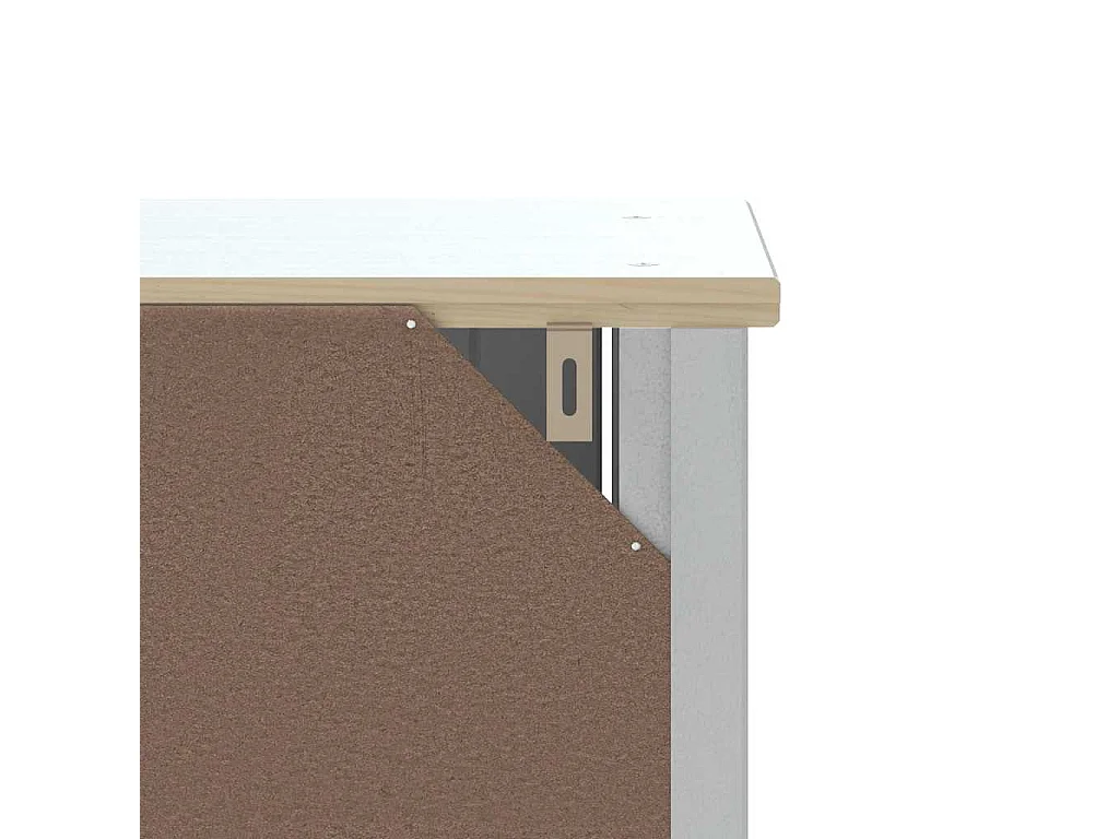 Armoire murale de salle de bain BERG blanc bois de pin massif