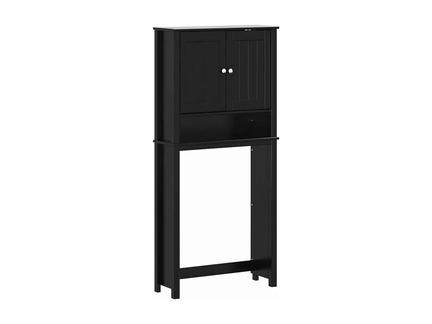 Armoire pour machine à laver BERG noir bois massif