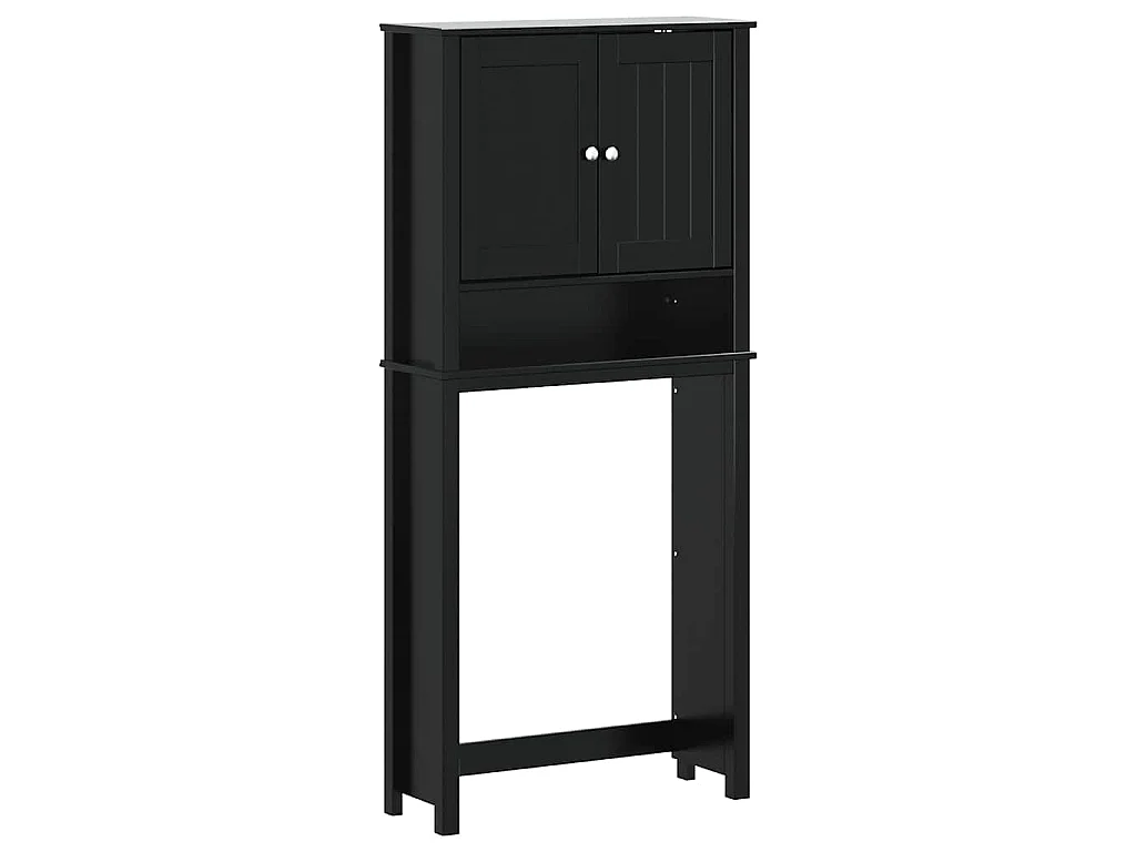 Armoire pour machine à laver BERG noir bois massif