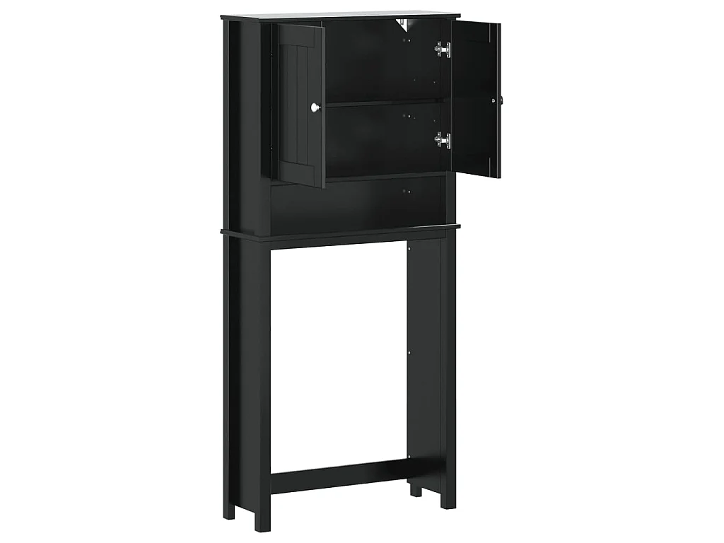 Armoire pour machine à laver BERG noir bois massif