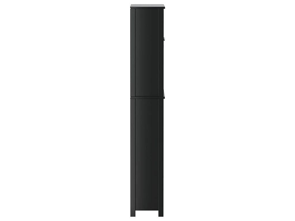 Armoire pour machine à laver BERG noir bois massif