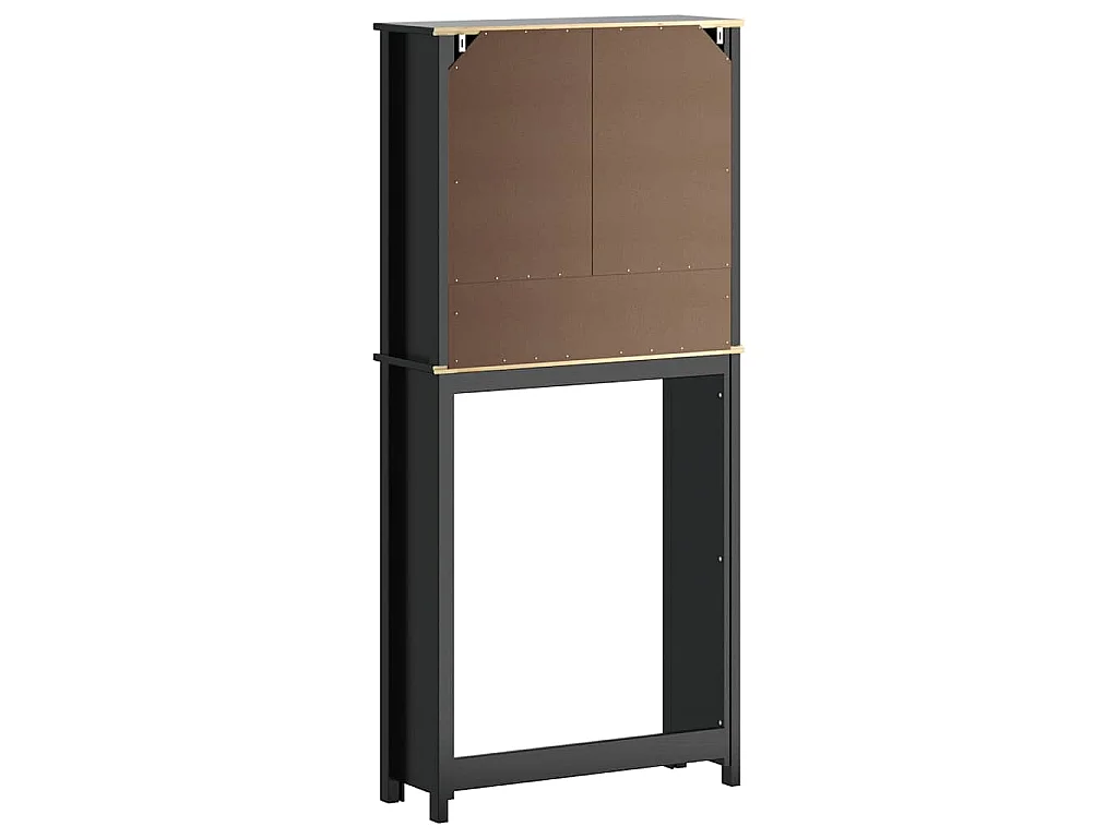 Armoire pour machine à laver BERG noir bois massif