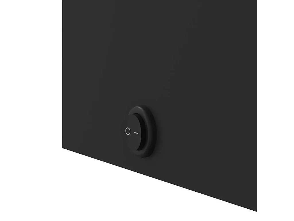 Armoire de salle de bain à miroir avec LED noir 60x13x52 cm