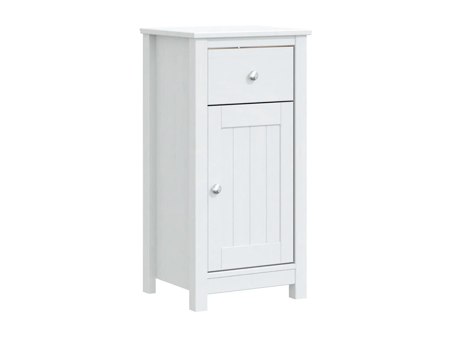 Badschrank BERG Weiß 40x34x80 cm Massivholz Kiefer