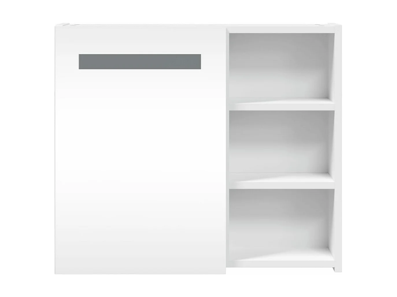 Spiegelschrank mit LED-Beleuchtung Weiß 60x13x52 cm