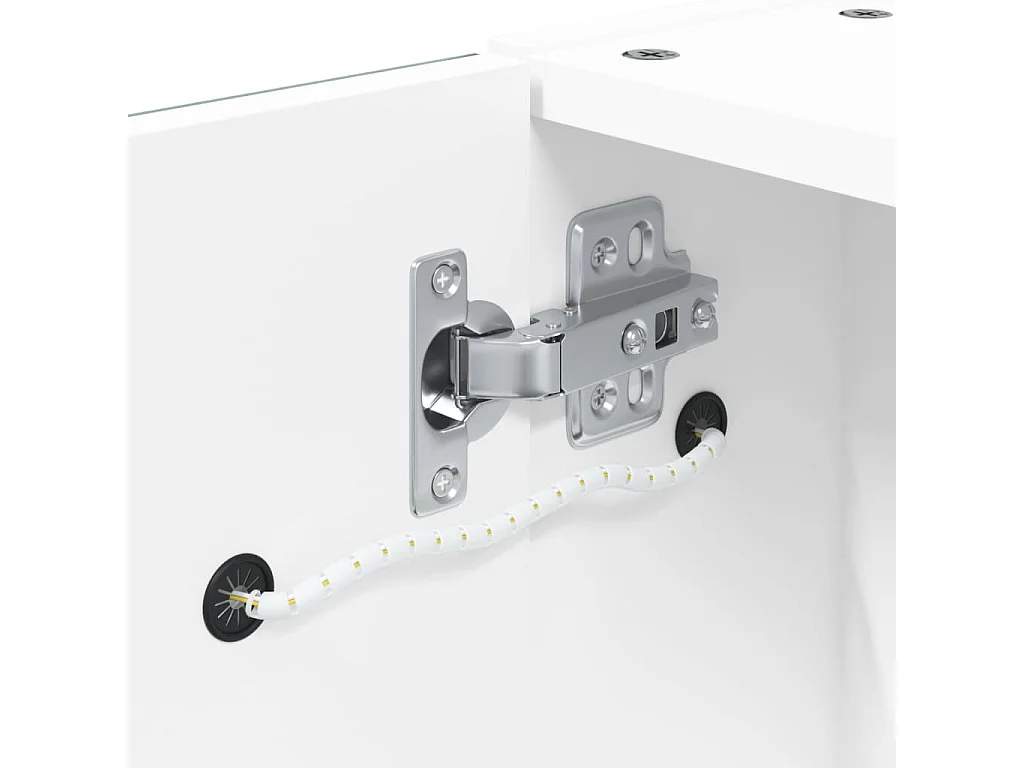 Badkamerkast met spiegel en LED 60x13x52 cm wit