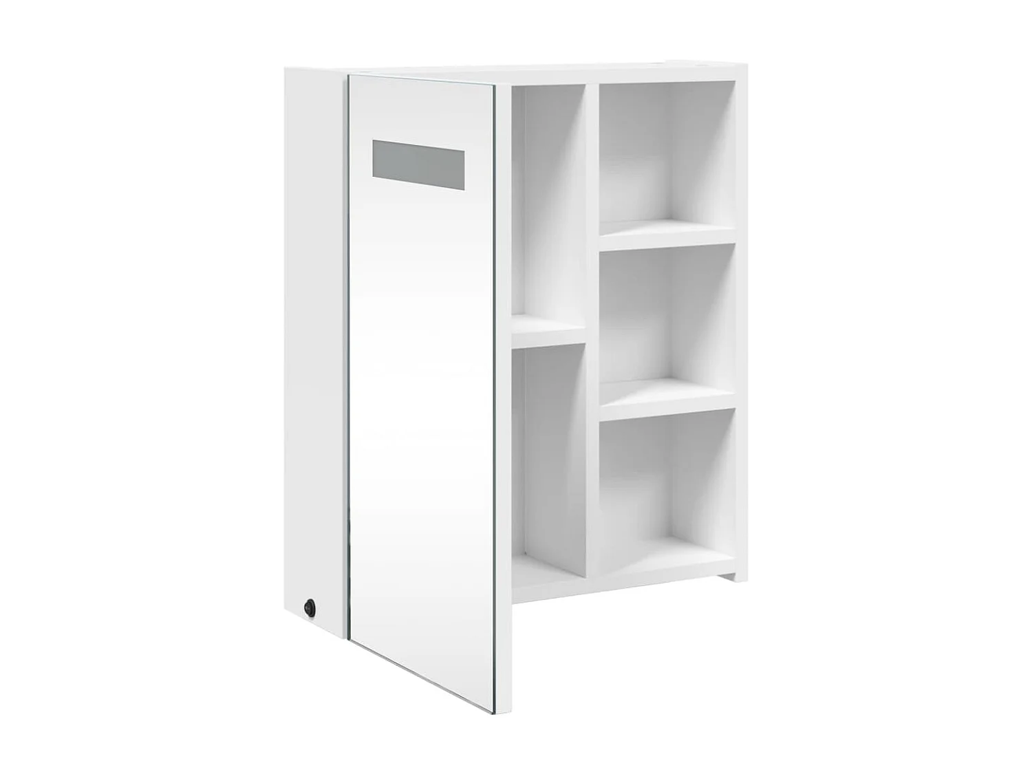 Spiegelschrank mit LED-Beleuchtung Weiß 45x13x52 cm