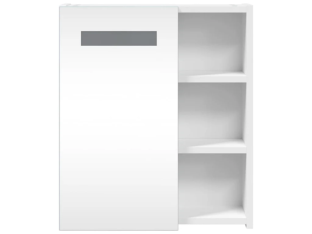 Badkamerkast met spiegel en LED 45x13x52 cm wit