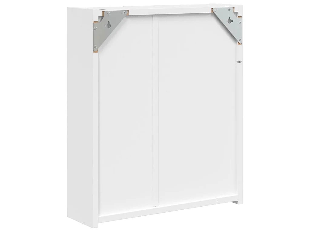 Badkamerkast met spiegel en LED 45x13x52 cm wit