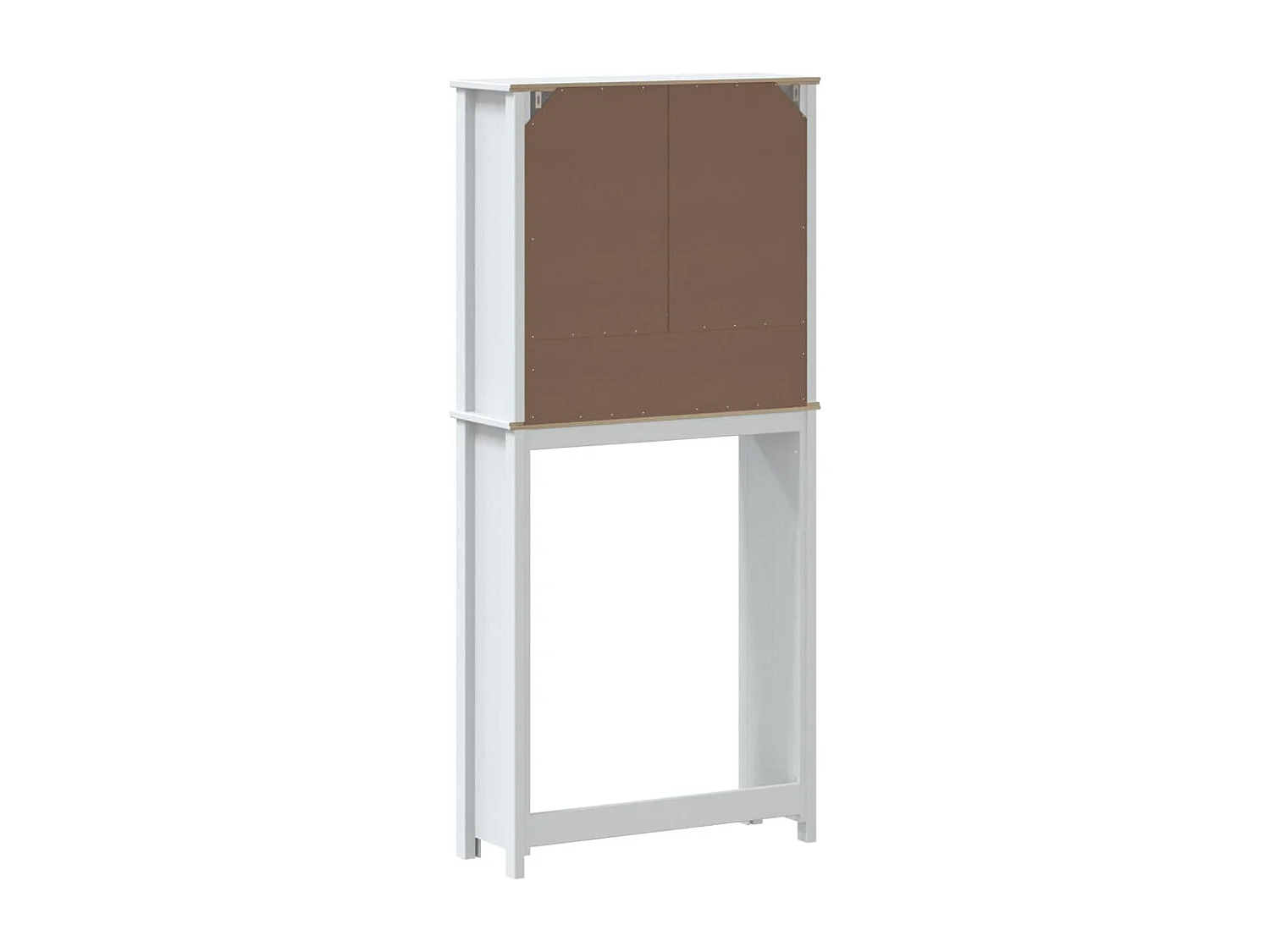 Mobile per Lavatrice BERG Bianco 76x27x164,5cm Legno Massello