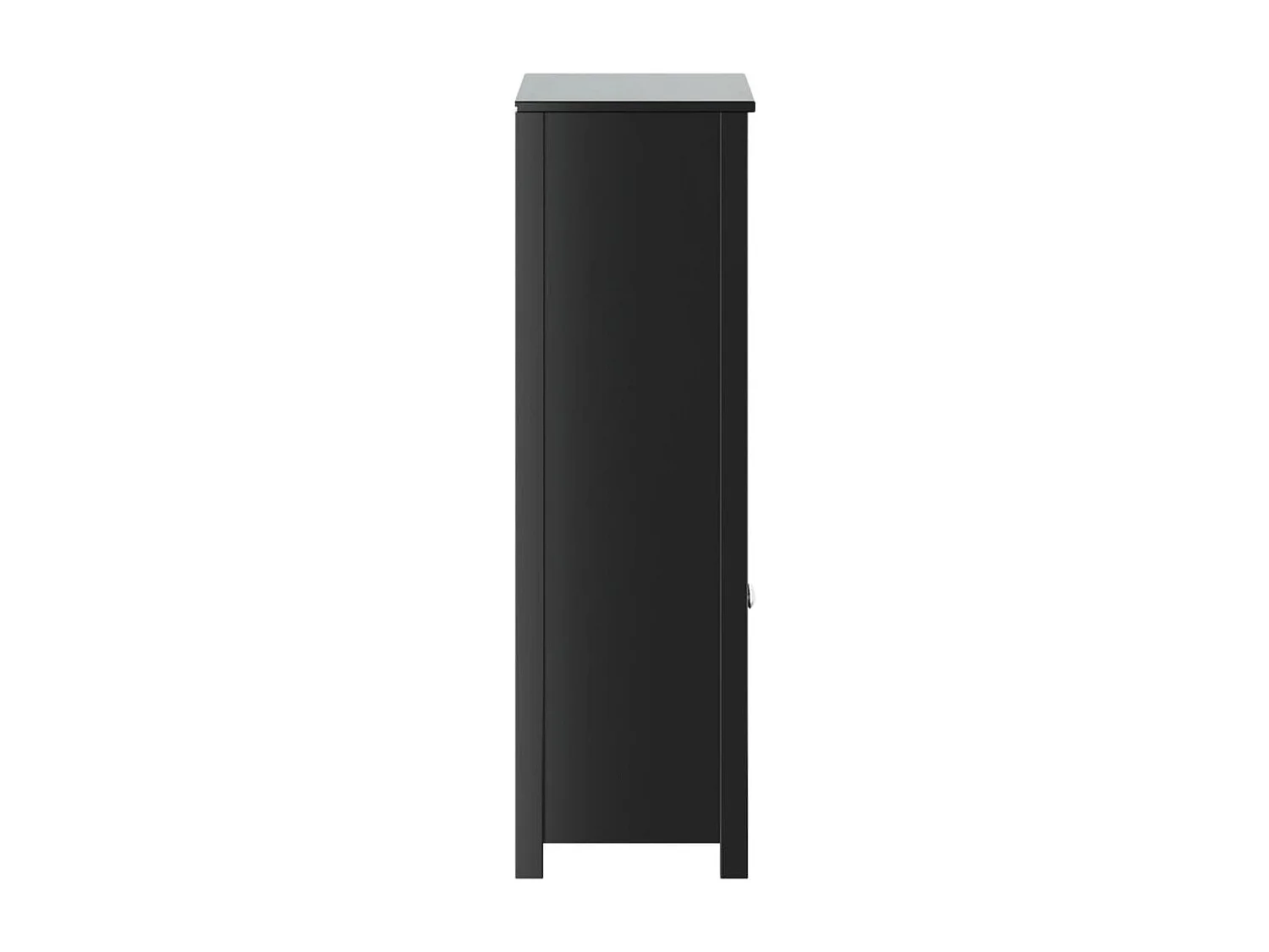 Badschrank BERG Schwarz 69,5x34x110 cm Massivholz Kiefer