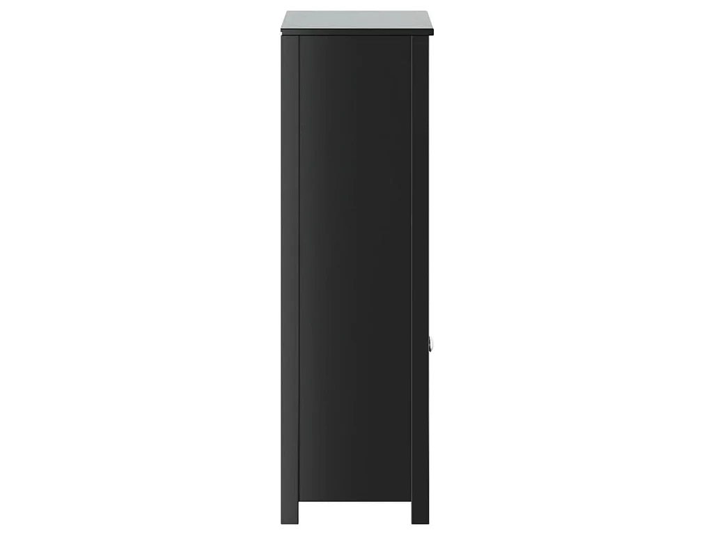Armoire de salle de bain BERG noir 69,5x34x110 cm pin massif