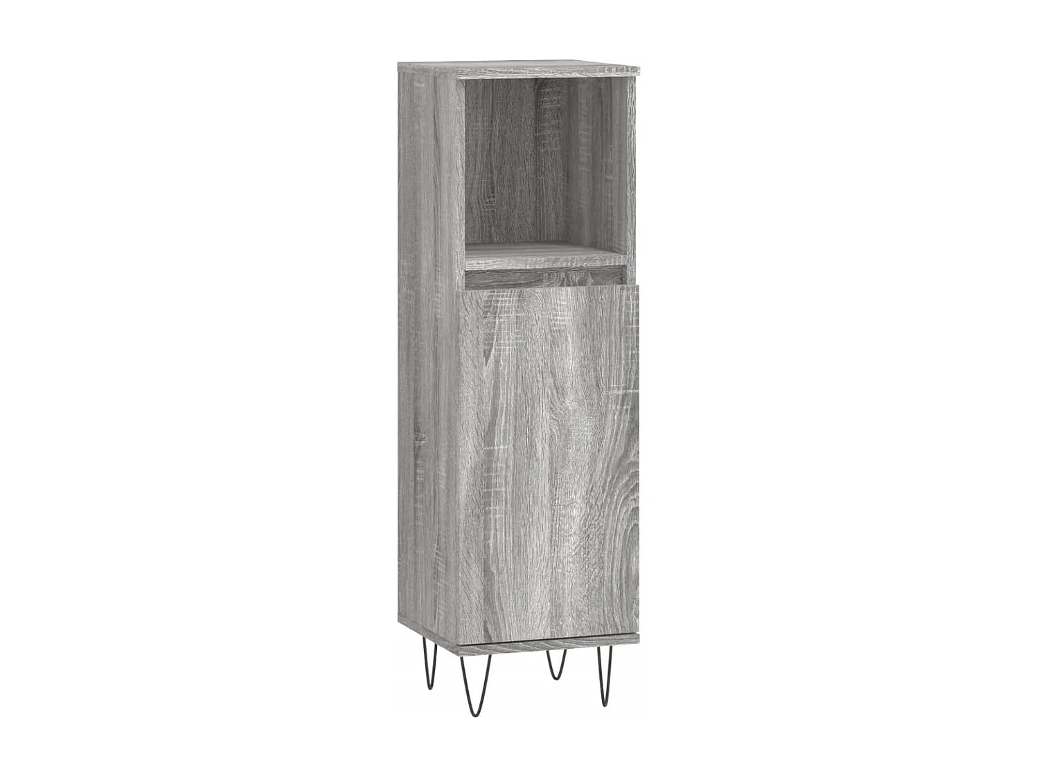 Armoire salle de bain sonoma gris 30x30x100 cm